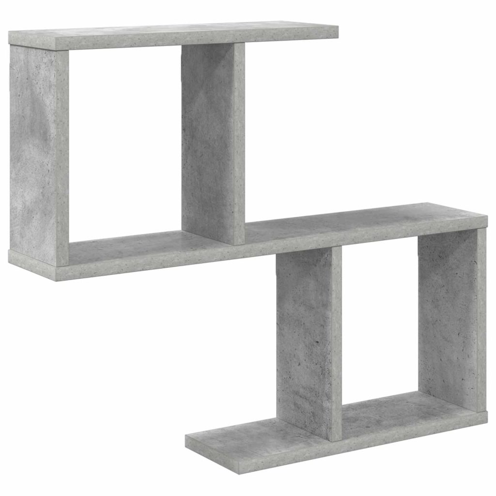 Seinähylly Betoninharmaa 60 x 12 x 50,5 cm Tekninen puu