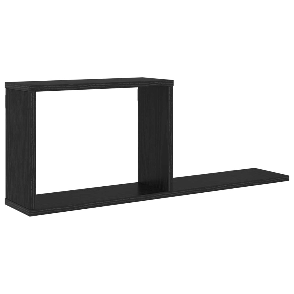 Kelluvat hyllyt Musta tammi 80 x 15 x 30 cm Tekninen puu