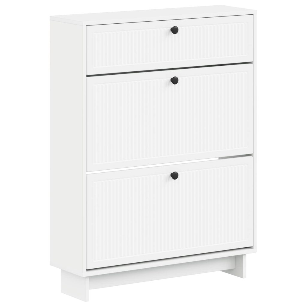 Kenkäkaappi EDE 78 x 24 x 103 cm Tekninen puu valkoinen