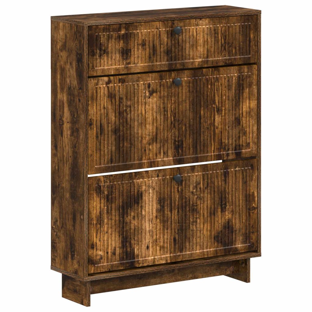 Kenkäkaappi EDE 78 x 24 x 103 cm Tekninen puu Savutammi
