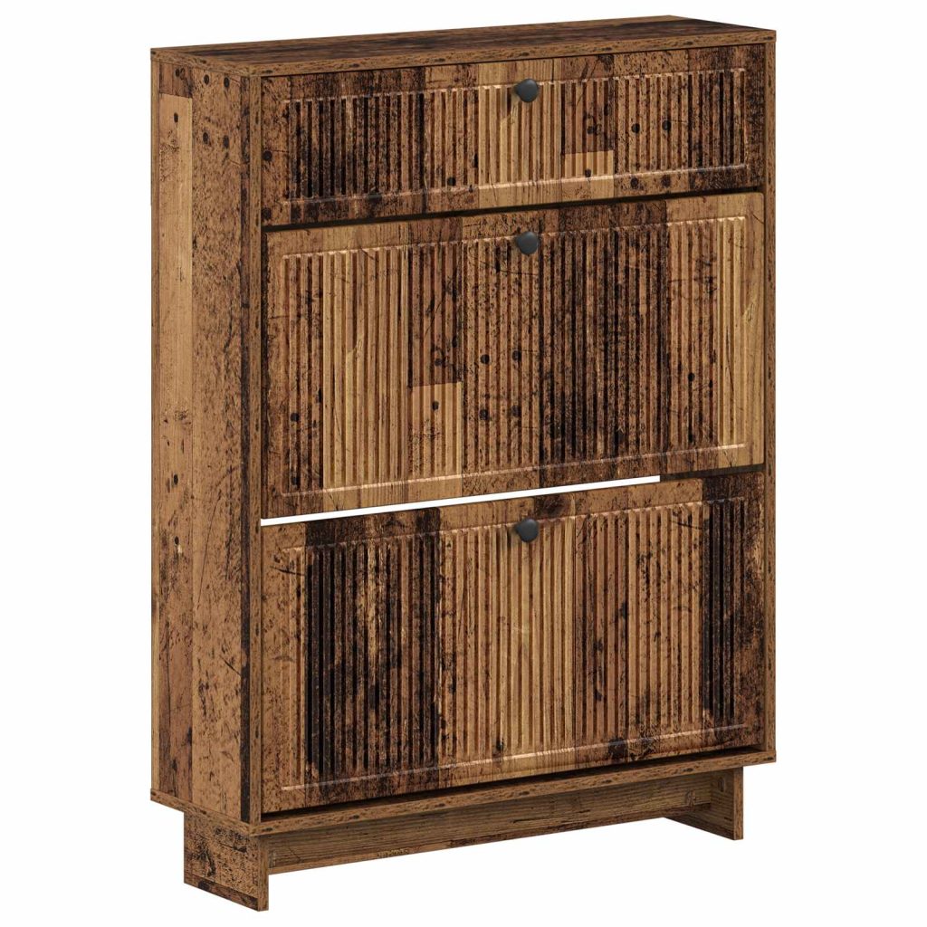 Kenkäkaappi EDE 78 x 24 x 103 cm Tekninen puu Vanha puu