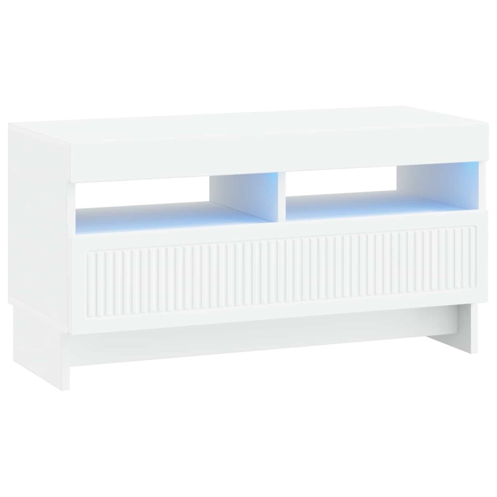 LED TV-kaappi valkoinen Tekninen puu