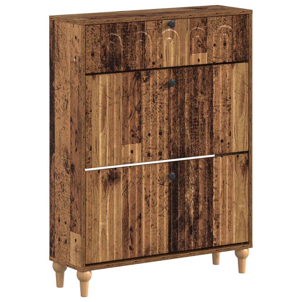 Kenkäkaappi ALKMAAR 78 x 24 x 103 cm Tekninen puu Vanha puu