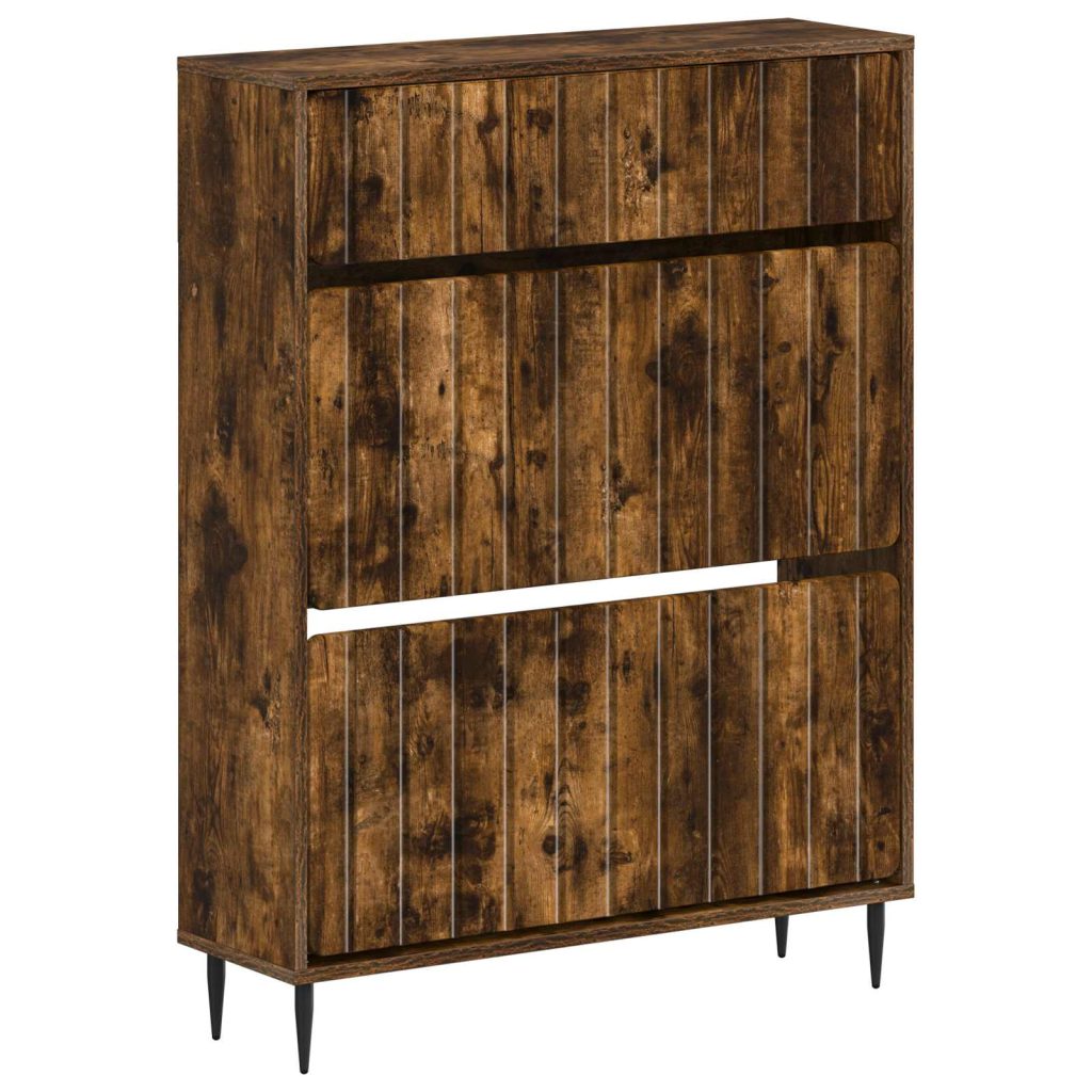 Kenkäkaappi ZWOLLE 78 x 24 x 103 cm Tekninen puu Savutammi