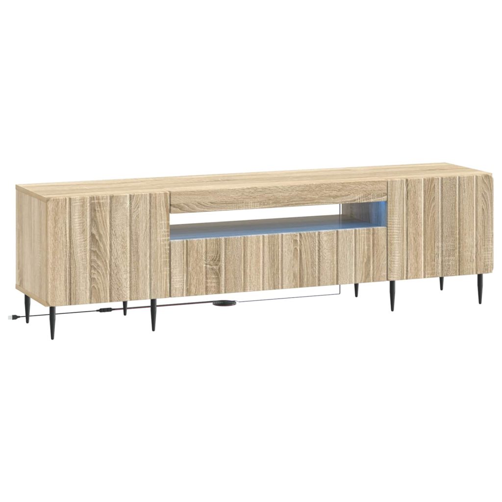 LED TV-kaappi Sonoma-tammi Tekninen puu