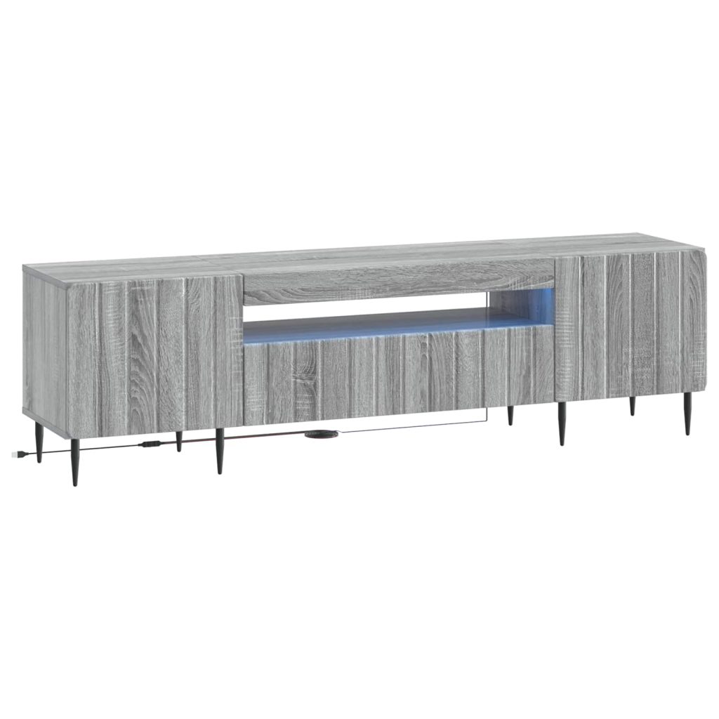 LED TV-kaappi Harmaa Sonoma Tekninen puu