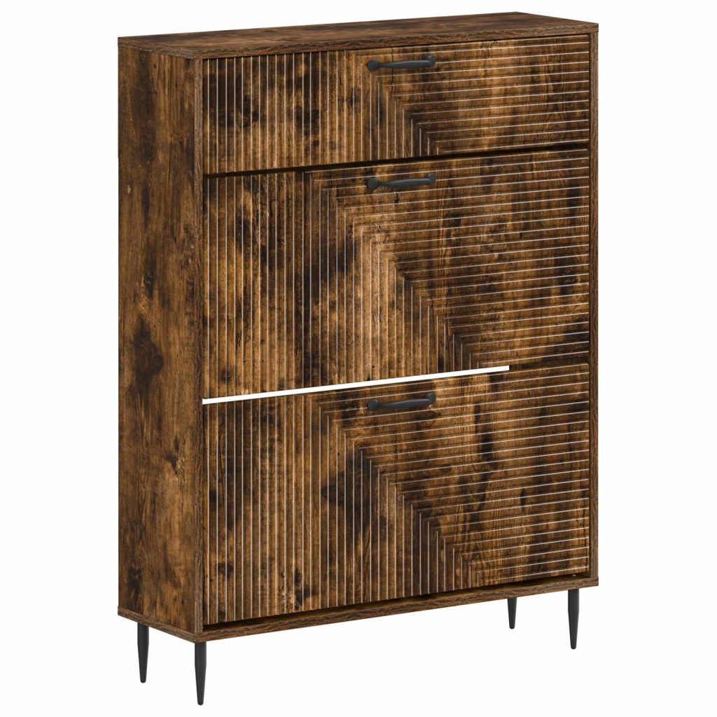 Kenkäkaappi HAARLEM 78 x 24 x 103 cm Tekninen puu Savutammi