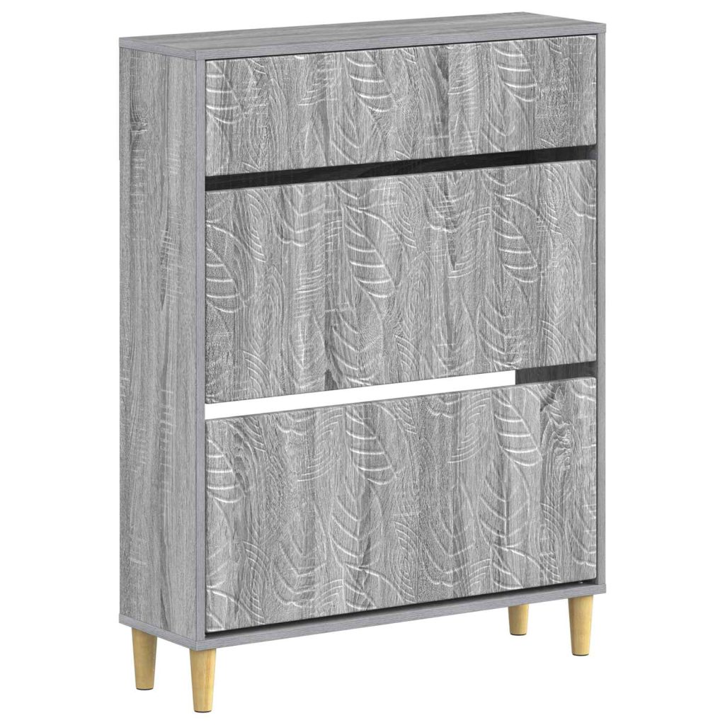 Kenkäkaappi DELFT 78 x 24 x 103 cm Tekninen puu Harmaa Sonoma