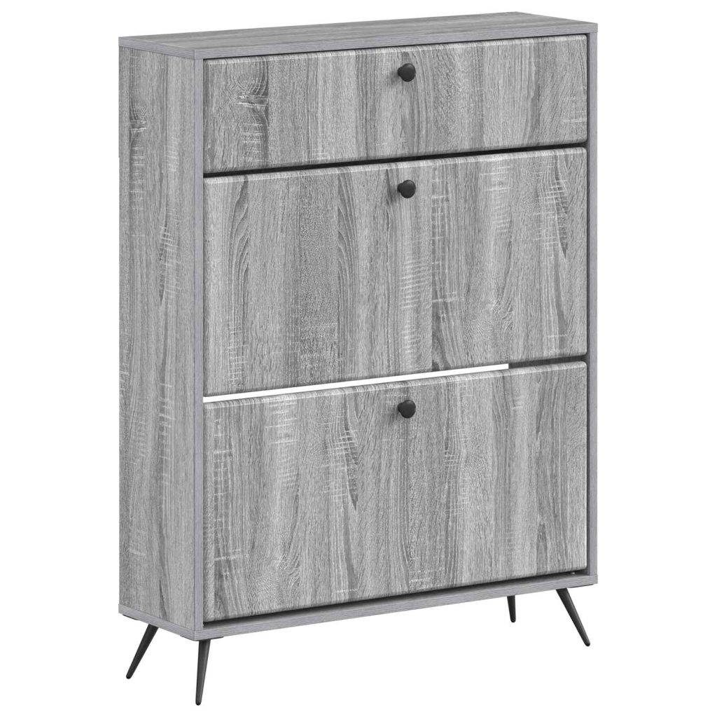 Kenkäkaappi BREDA 78 x 24 x 103 cm Tekninen puu Harmaa Sonoma