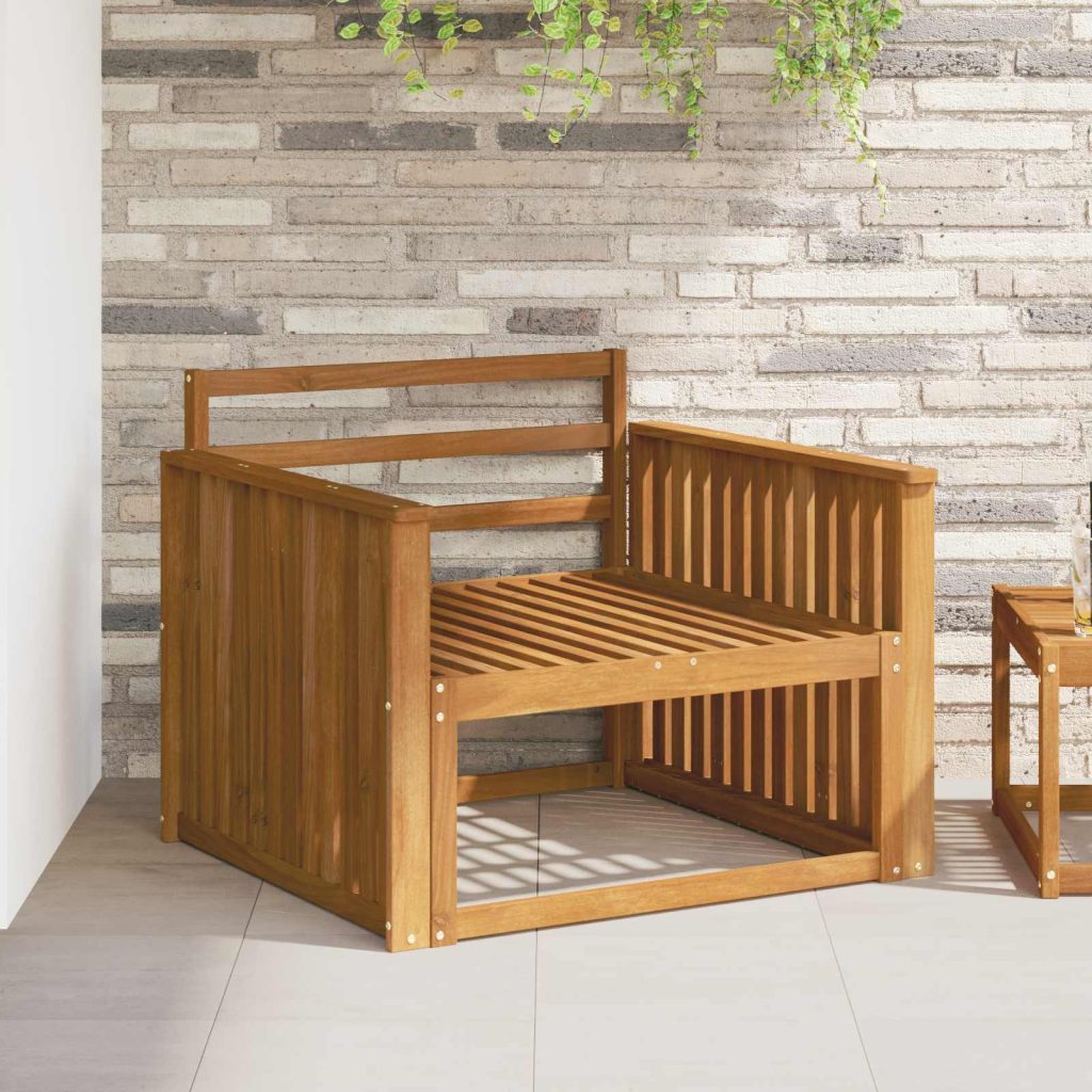 Käsinoja 2 kpl Luonnollinen 80 x 6 x 61 cm Tiheä akasiapuu