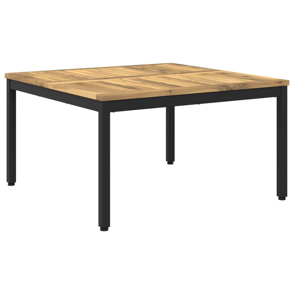 Sohvapöytä Valkoinen ja musta 80 x 80,5 x 45 cm Tiheä akasiapuu