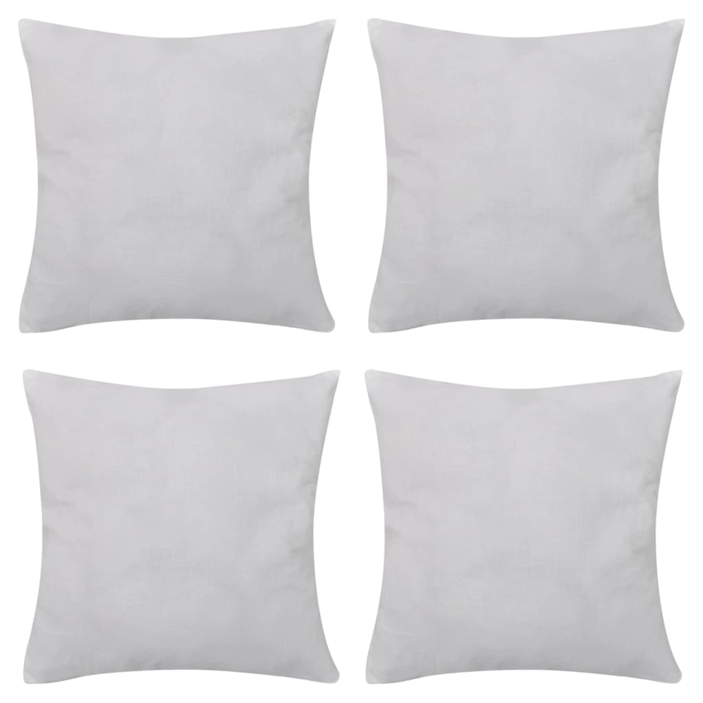 Valkoinen tyynynpäällinen 4 kpl Puuvilla 80 x 80 cm