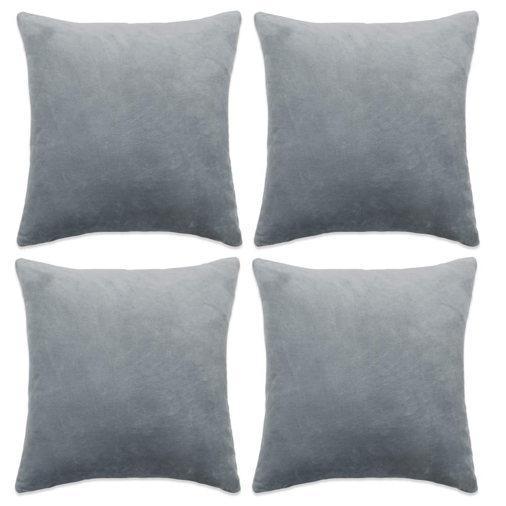 Tyynynpäällinen 4 kpl kangas 80x80 cm harmaa