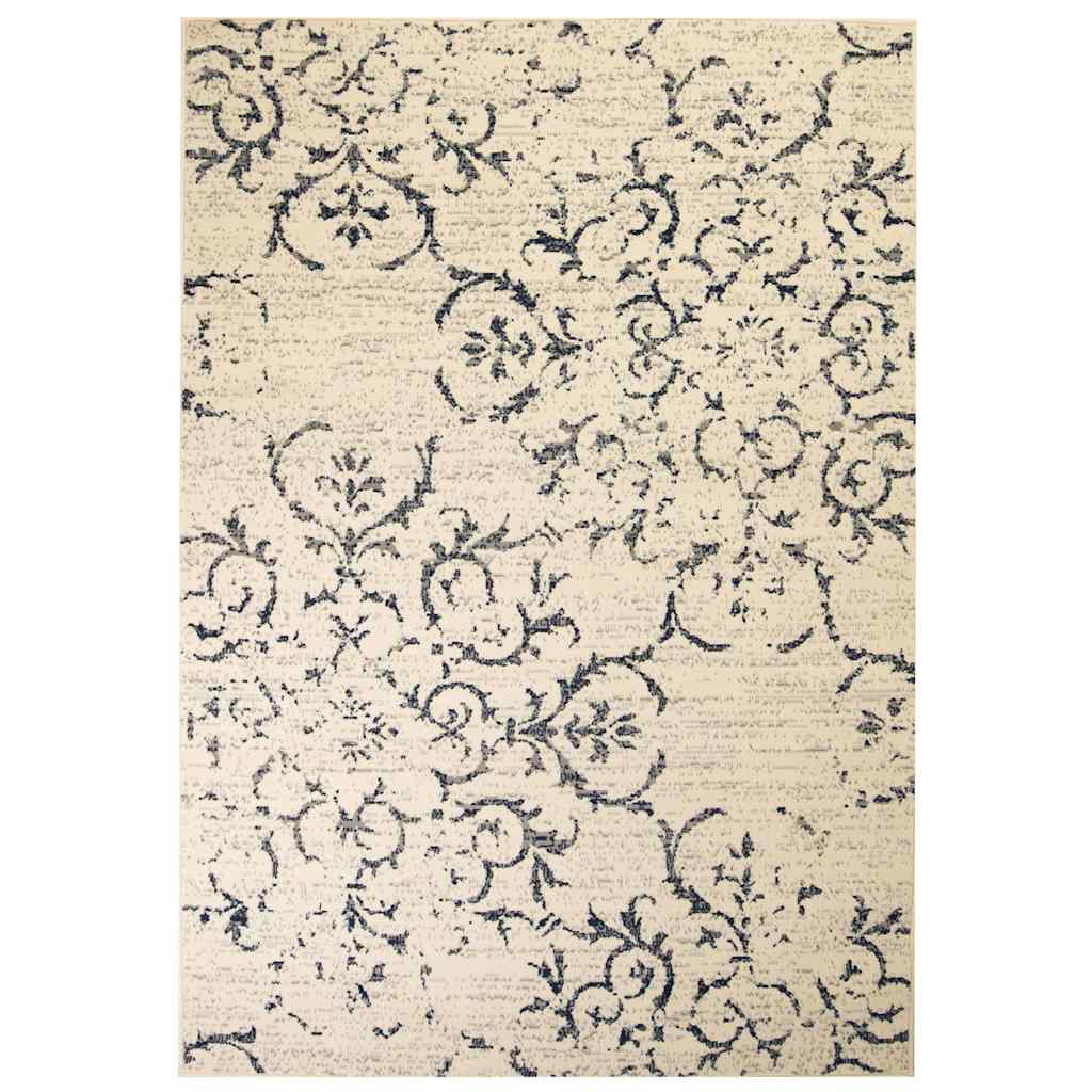 Moderni matto kukkakuvio 160x230 cm beige/sininen