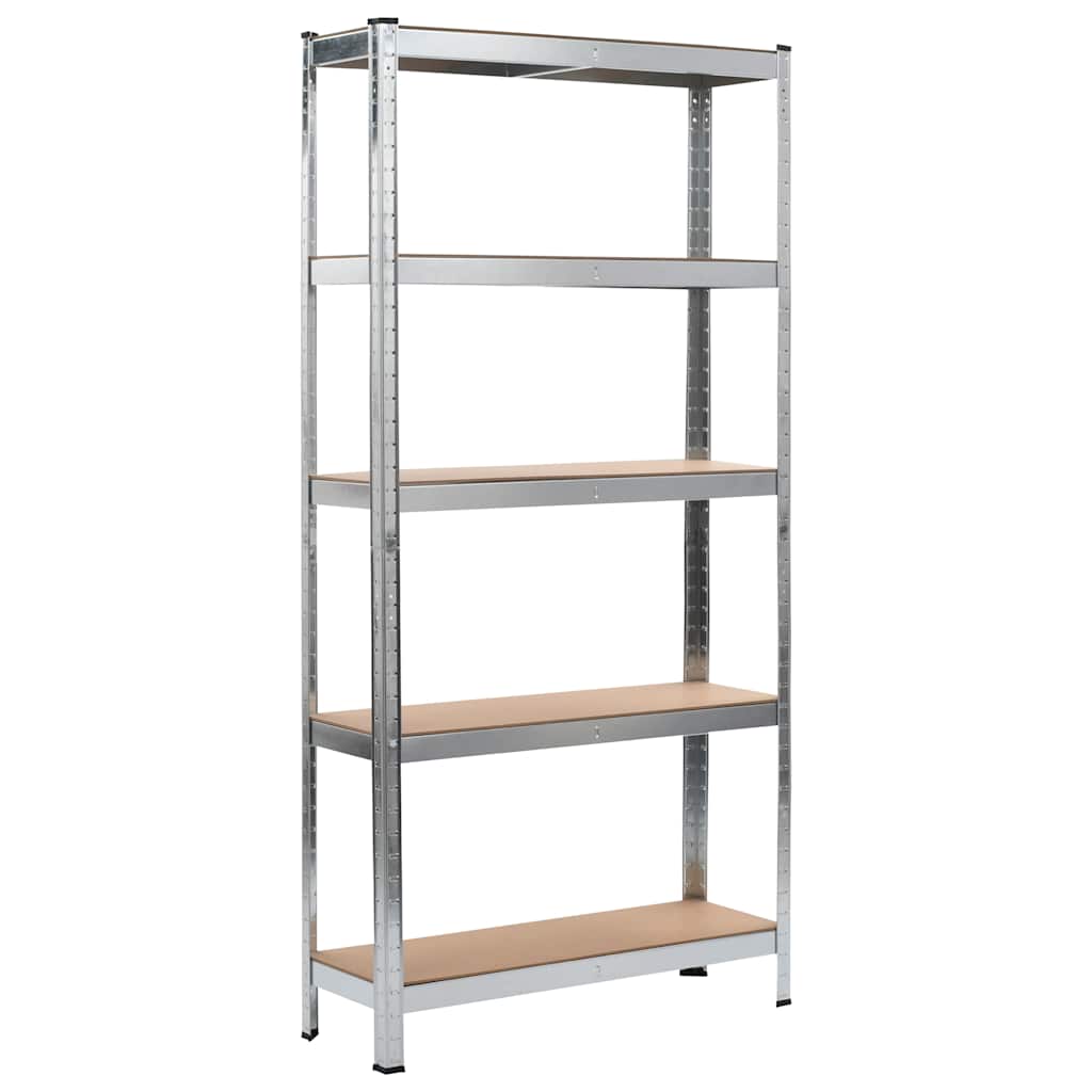 Varastohylly hopea 90x30x180 cm teräs ja MDF