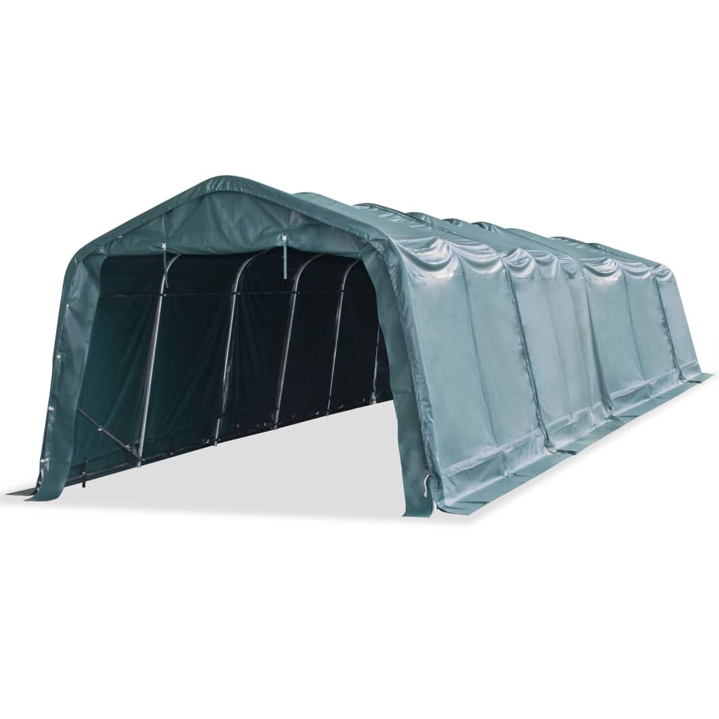 Irrotettava karjateltta PVC 550 g/m² 3,3x12,8 m tummanvihreä