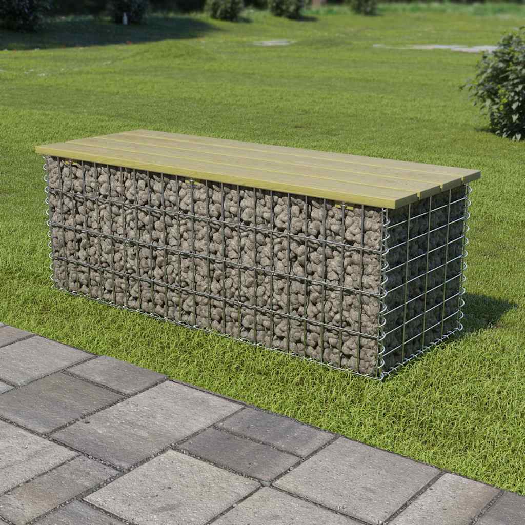 Kivikoripenkki 120 cm galvanoitu teräs ja mänty