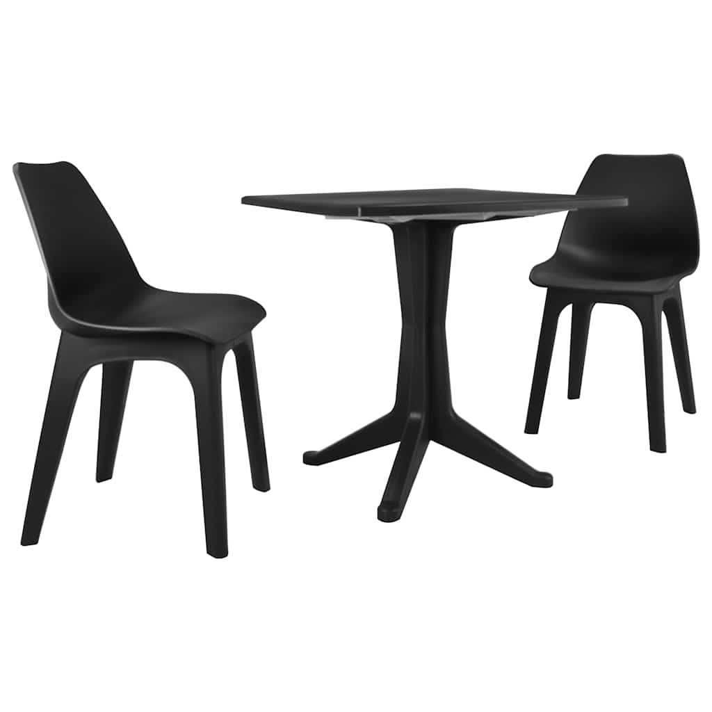 3-osainen Bistrosarja muovi antrasiitti