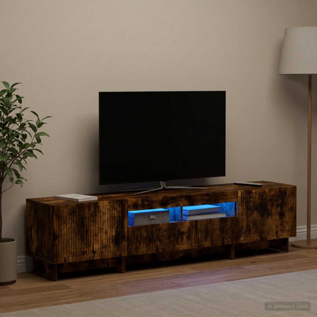 5 osan LED TV-kaappi Savutammi Tekninen puu