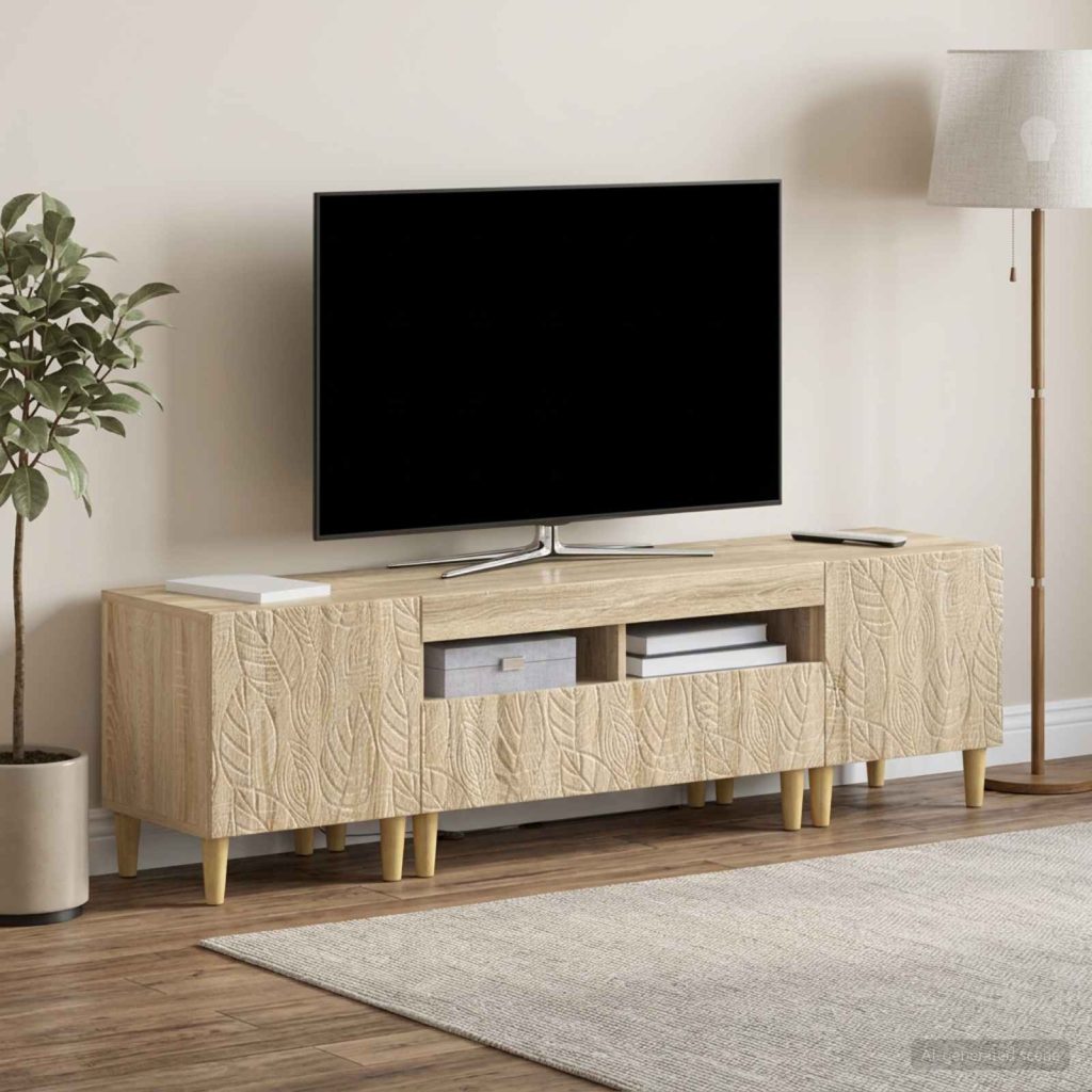 3-osainen LED-TV-kaappi DELFT Sonoma-tammi Tekninen puu