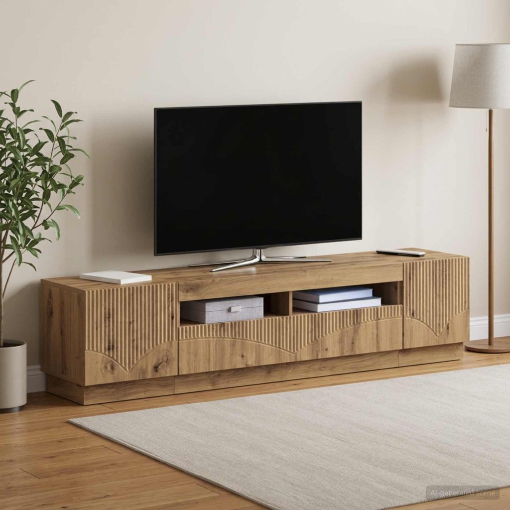 LED TV-kaappi HOORN 3 kpl Artisaanitammi Tekninen puu