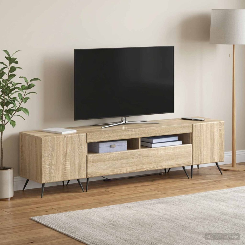 LED TV-kaappi BREDA 3 kpl Sonoma-tammi Tekninen puu