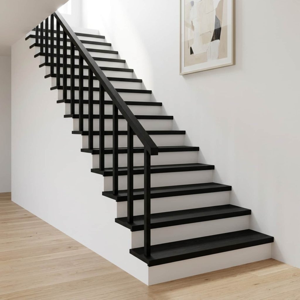 Portaiden päällysteet 2 kpl 100 x 25 x 2 cm Musta
