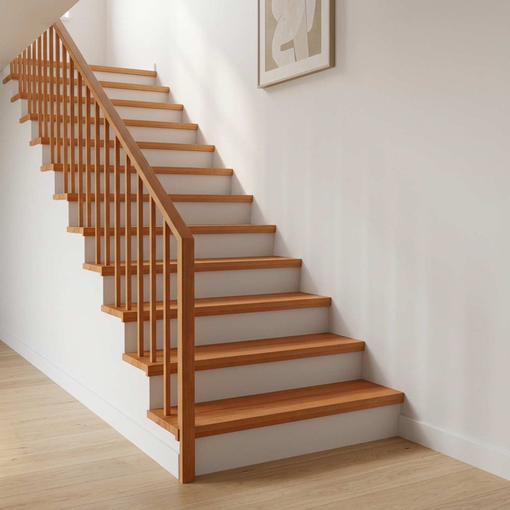 Portaiden päällysteet 4 kpl 90 x 25 x 2 cm Vaaleanruskea