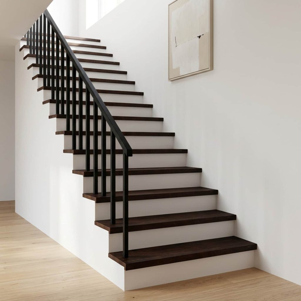 Portaiden päällysteet 4 kpl 110 x 25 x 2 cm Tumma ruskea