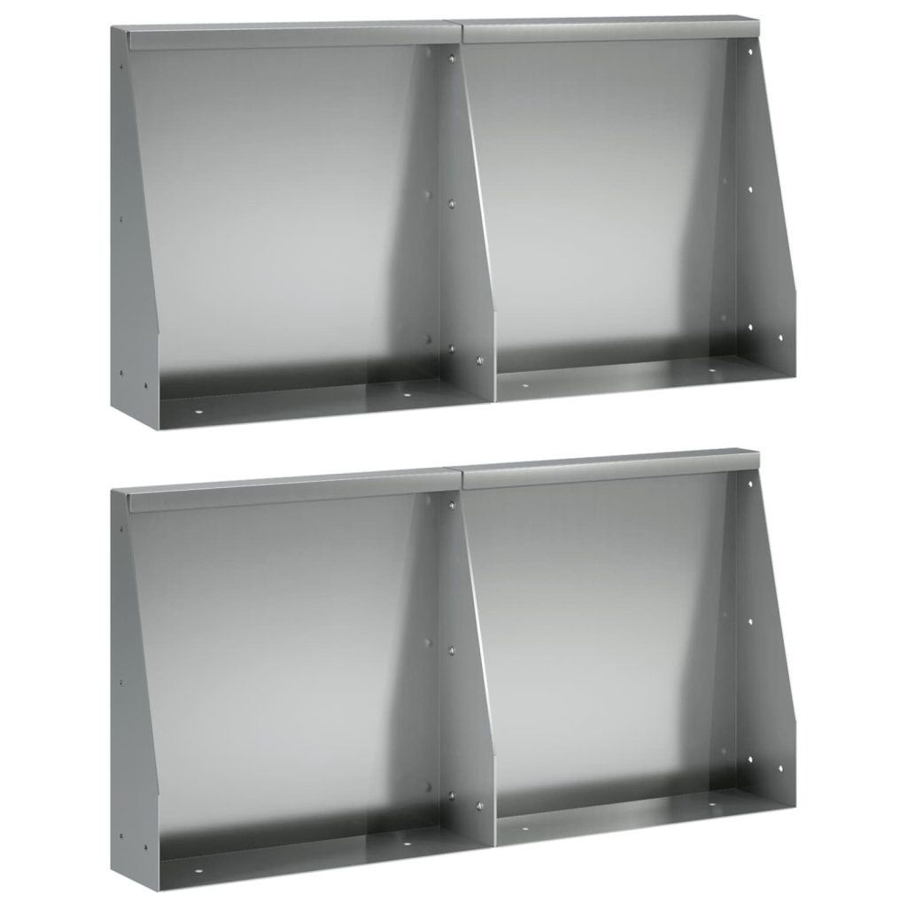 Pato 4 kpl 40 x 12 x 40 cm Galvanoitu teräs Hopea