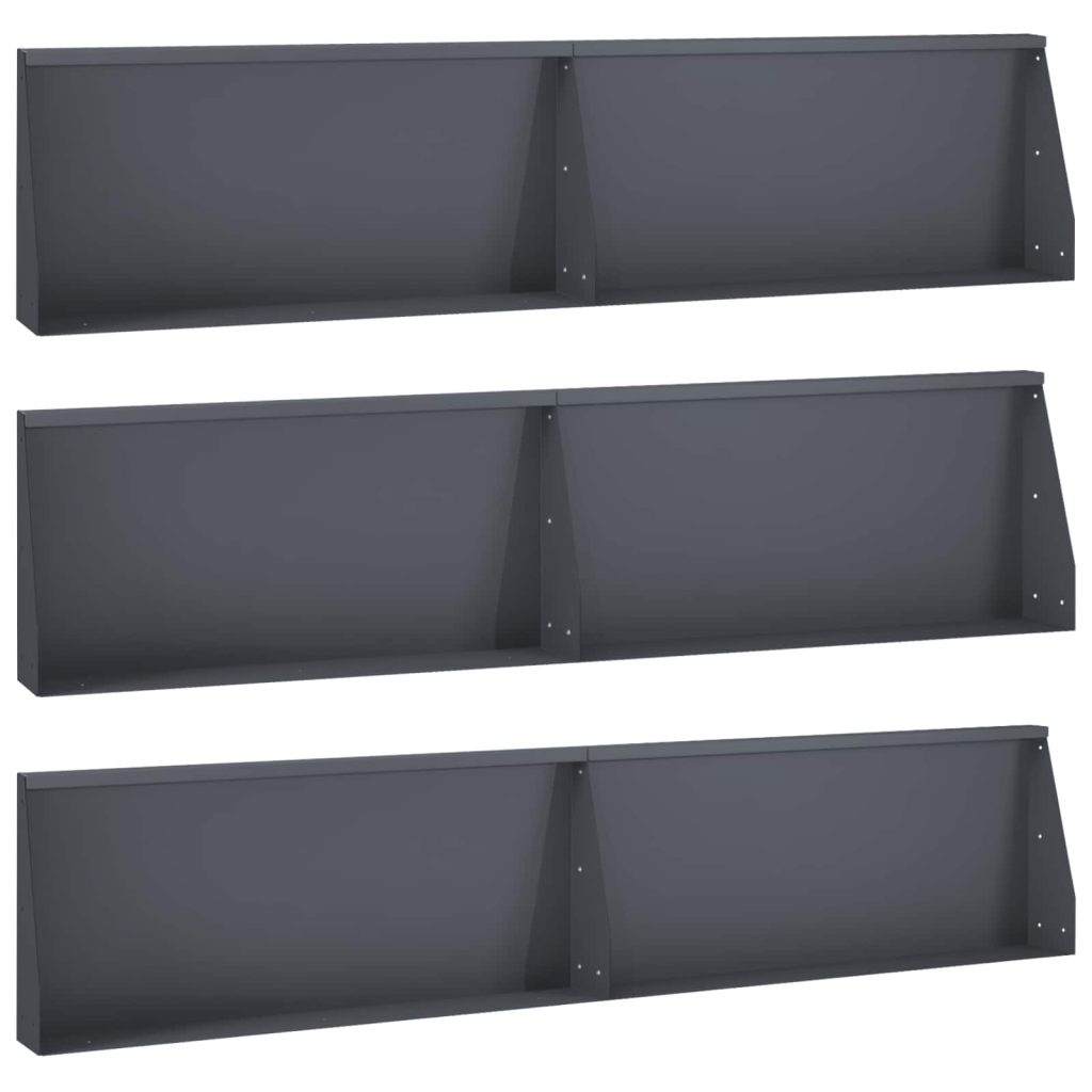 Pato 6 kpl 100 x 12 x 50 cm Teräs Antrasiitti