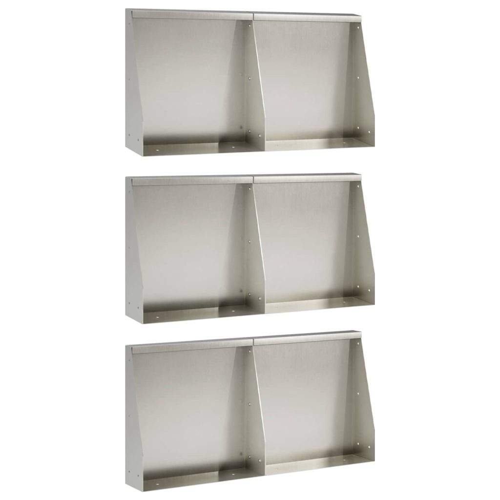Pato 6 kpl 40 x 12 x 30 cm Ruostumaton teräs Hopea