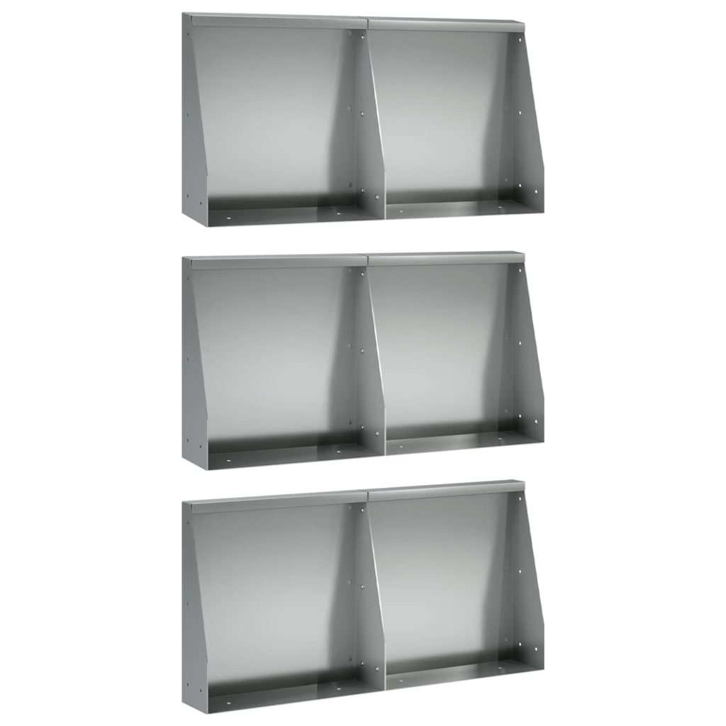 Pato 6 kpl 40 x 12 x 30 cm Galvanoitu teräs Hopea