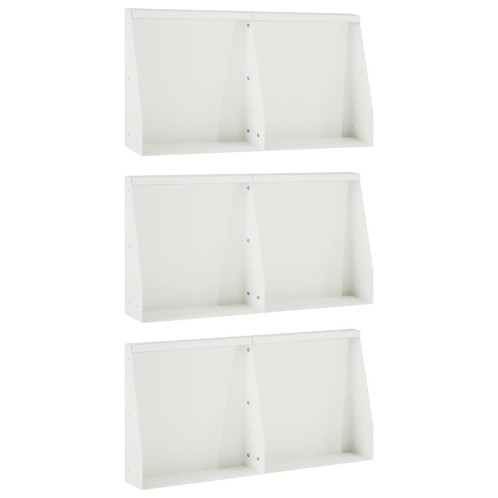 Pato 6 kpl 40 x 12 x 40 cm Teräs valkoinen