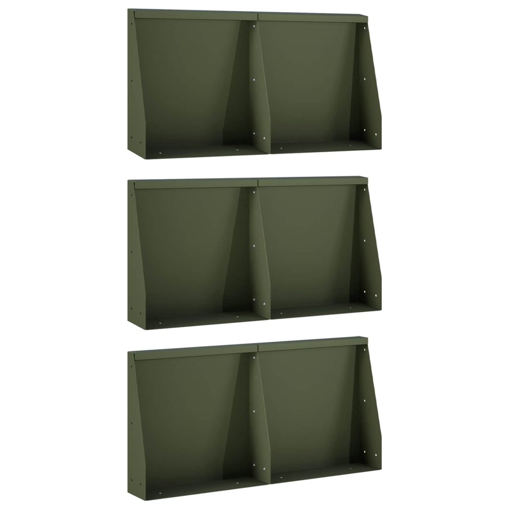 Pato 6 kpl 40 x 12 x 40 cm Teräs Oliivinvihreä