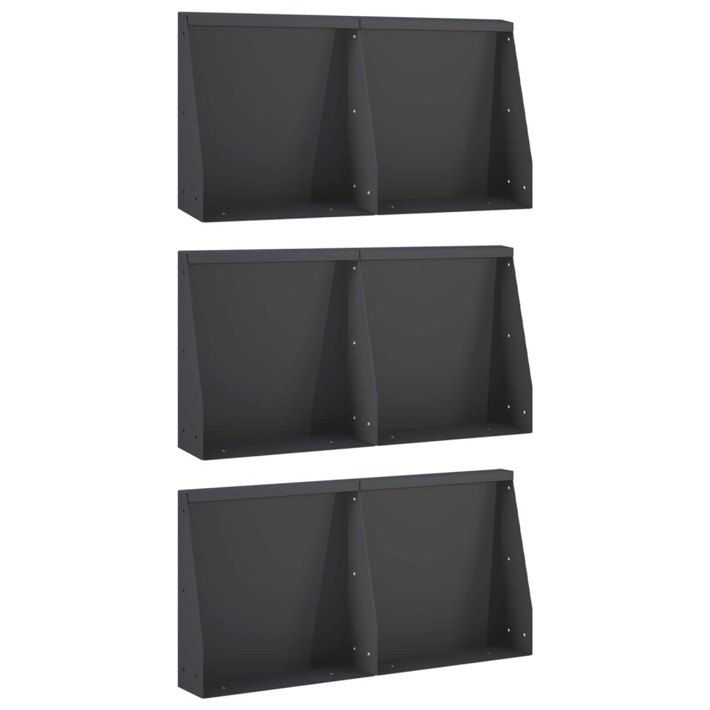 Pato 6 kpl 40 x 12 x 50 cm Teräs Musta