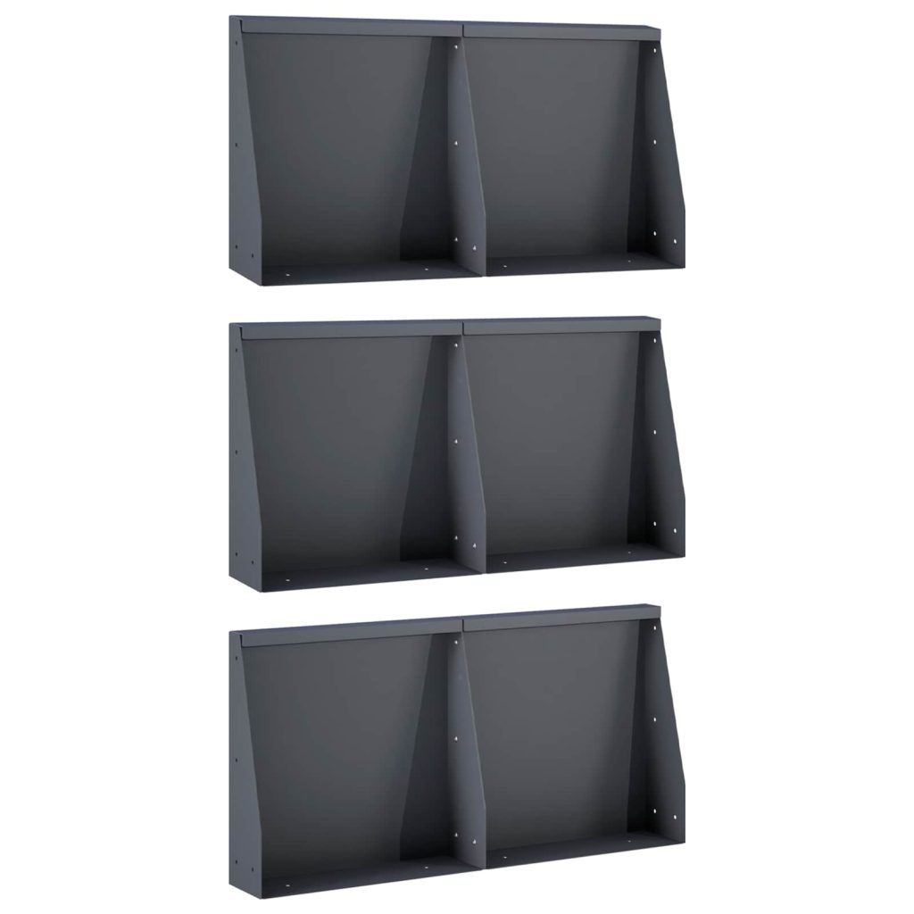 Pato 6 kpl 40 x 12 x 50 cm Teräs Antrasiitti