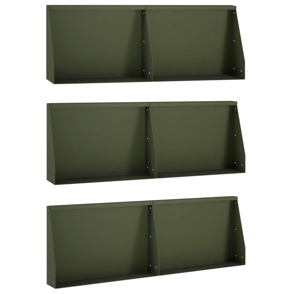 Pato 6 kpl 60 x 12 x 30 cm Teräs Oliivinvihreä