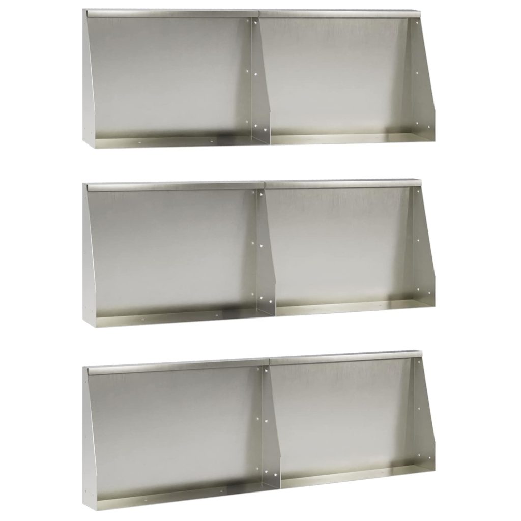 Pato 6 kpl 60 x 12 x 50 cm Ruostumaton teräs Hopea