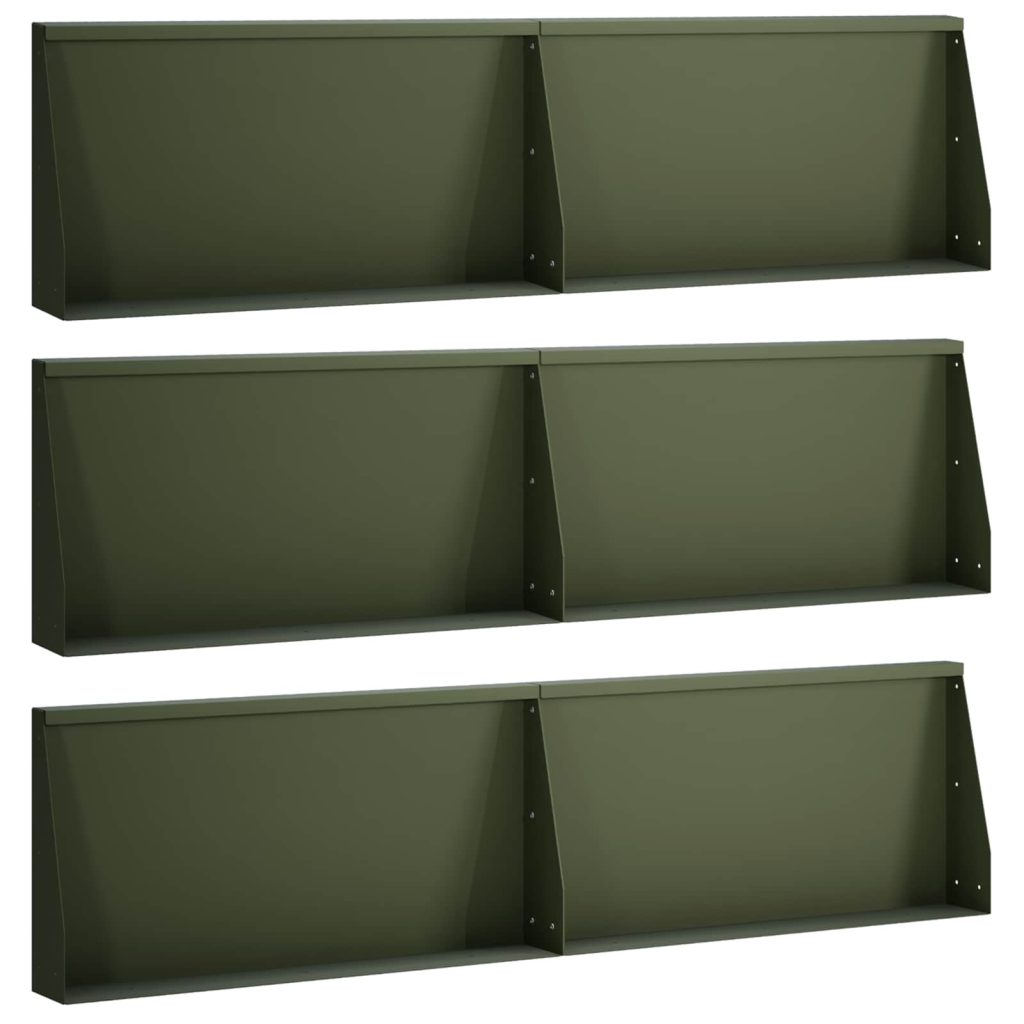 Pato 6 kpl 80 x 12 x 30 cm Teräs Oliivinvihreä