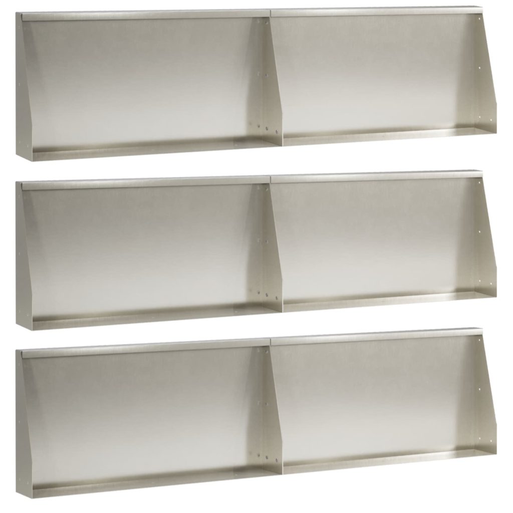Pato 6 kpl 80 x 12 x 30 cm Ruostumaton teräs Hopea