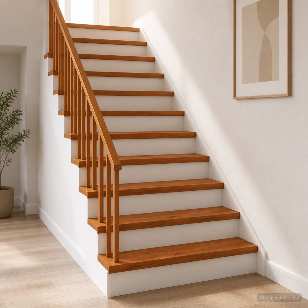 Portaan askelma 8 kpl 110 x 25 x 2 cm Ruskea Mäntypuu