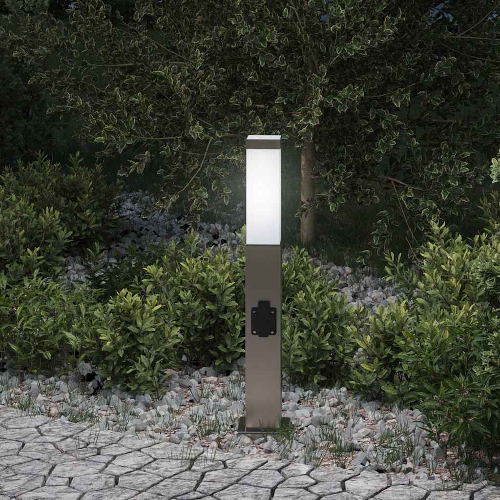 Pollarivalaisin pistorasialla 50 cm ruostumaton teräs IP44