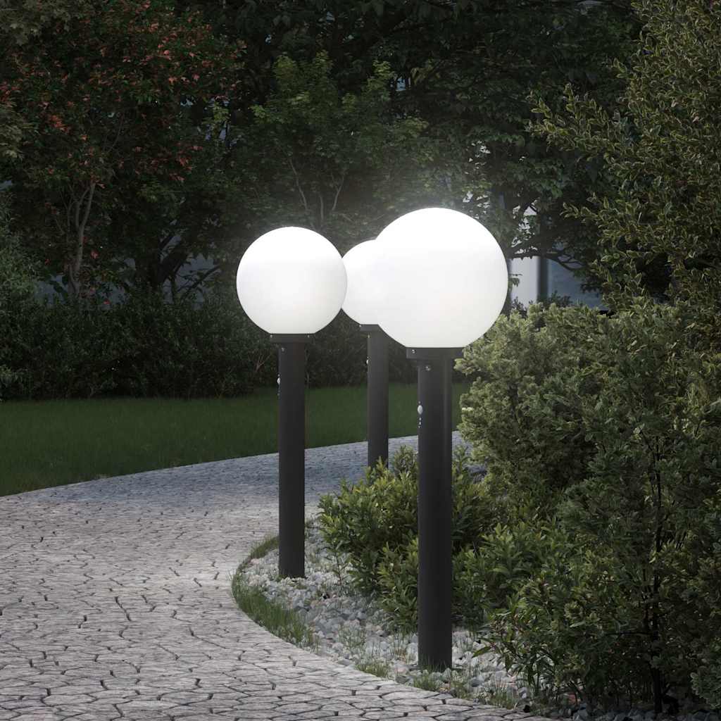 Pollarivalot sensorilla 3 kpl 80 cm musta IP44