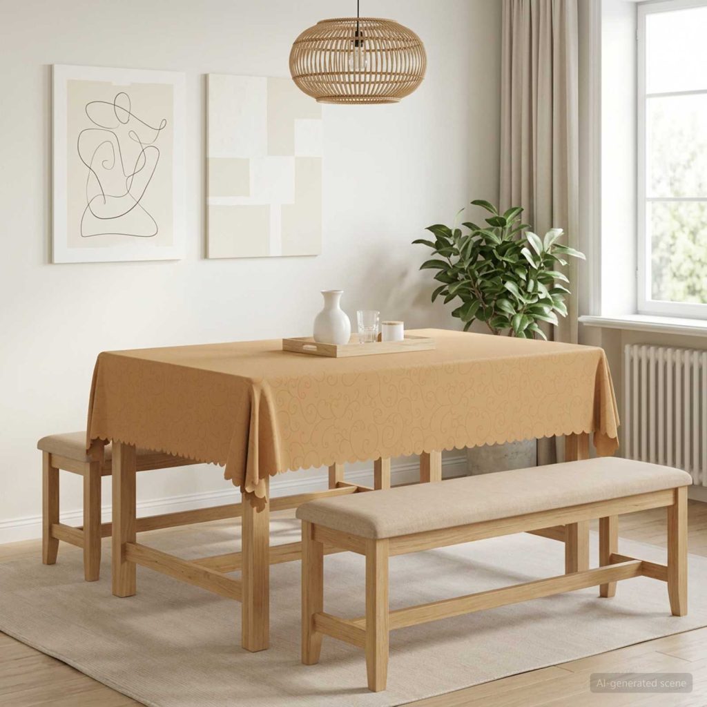 Pöydän Liina Suorakaide Beige 140 x 180 cm