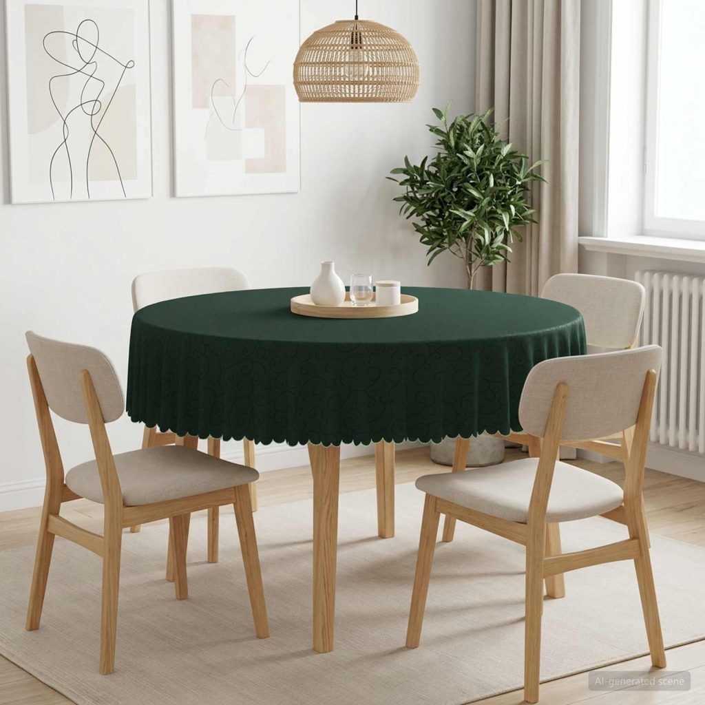 Pöydän Liina Pyöreä Tummanvihreä Ø 140 cm
