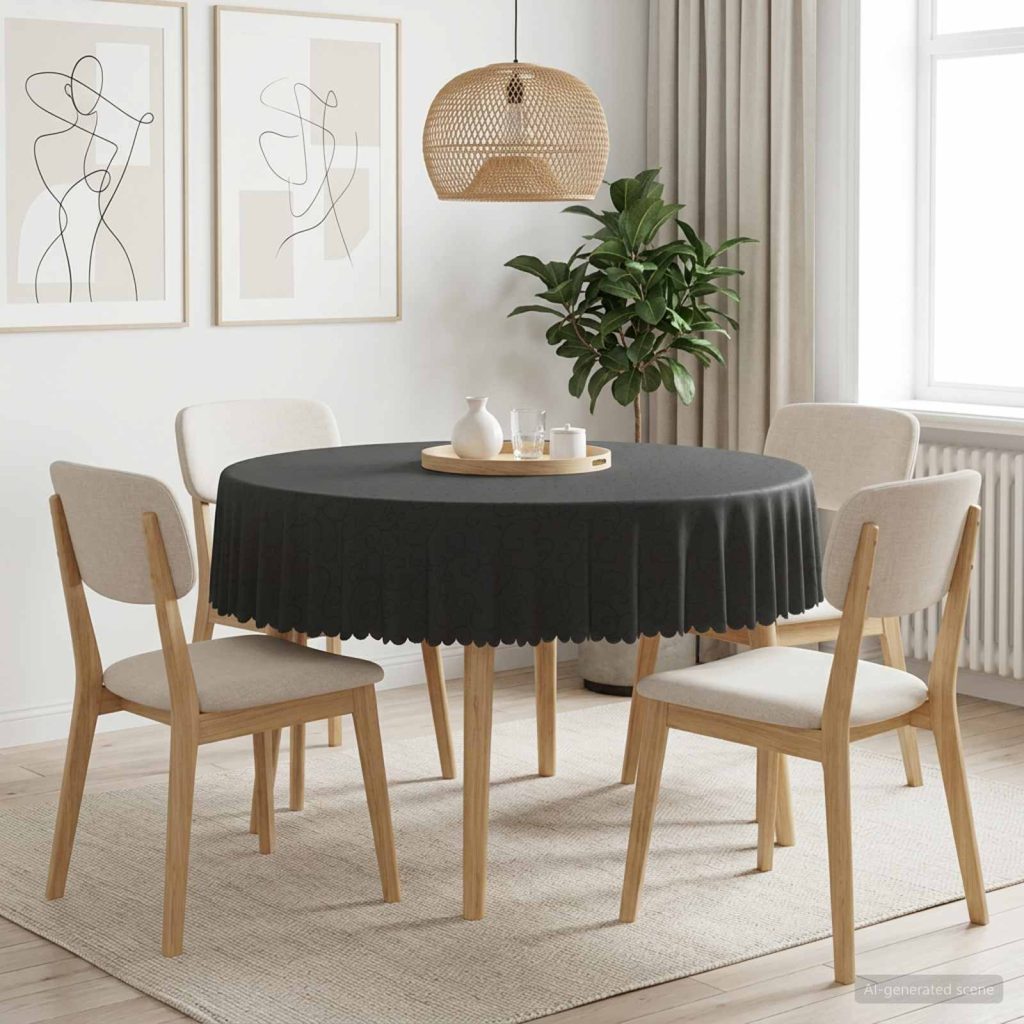 Pöydän Liina Pyöreä Tummanharmaa Ø 180 cm
