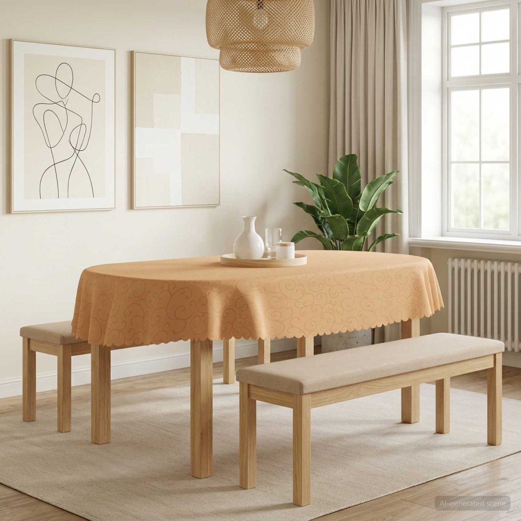Pöydän Liina Ovaali Beige 160 x 220 cm