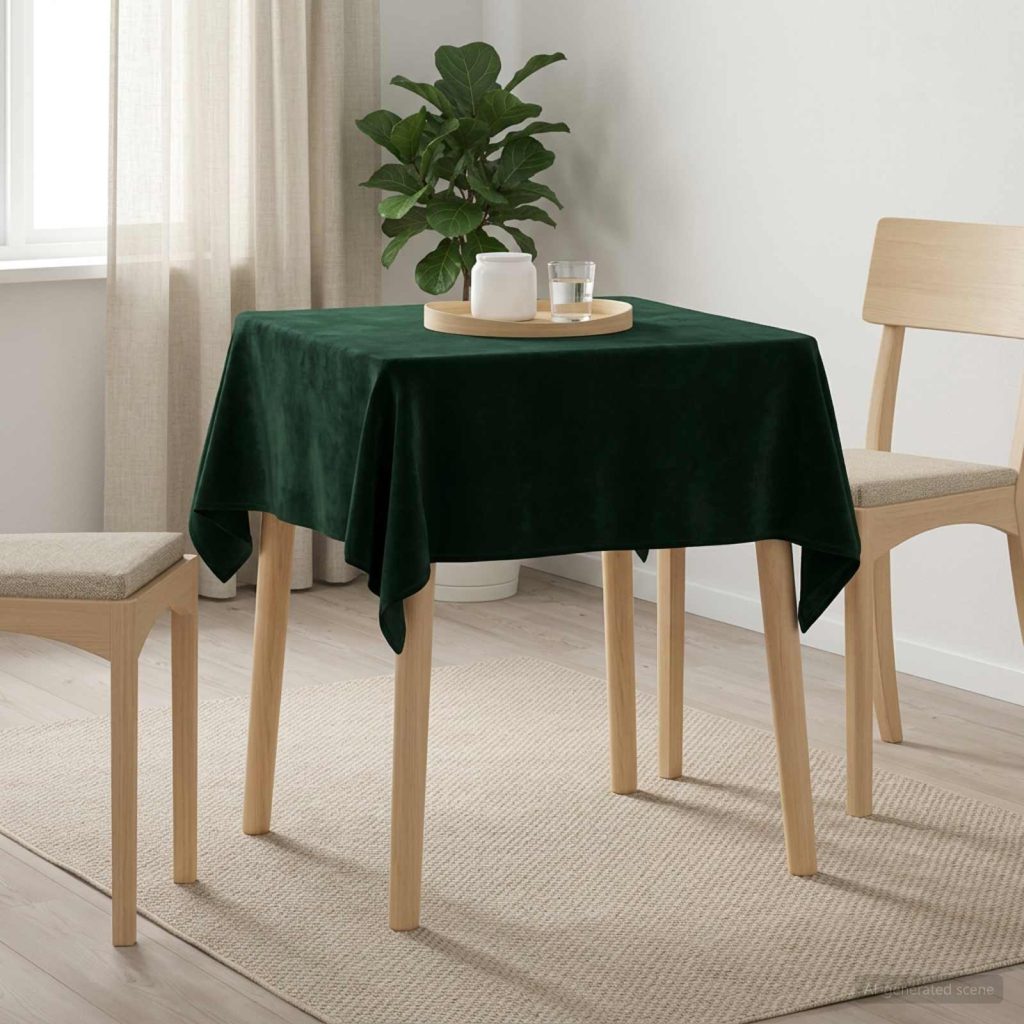 Pöydän Liina 5 kpl Neliö Tummanvihreä 90 x 90 cm Polyesteri