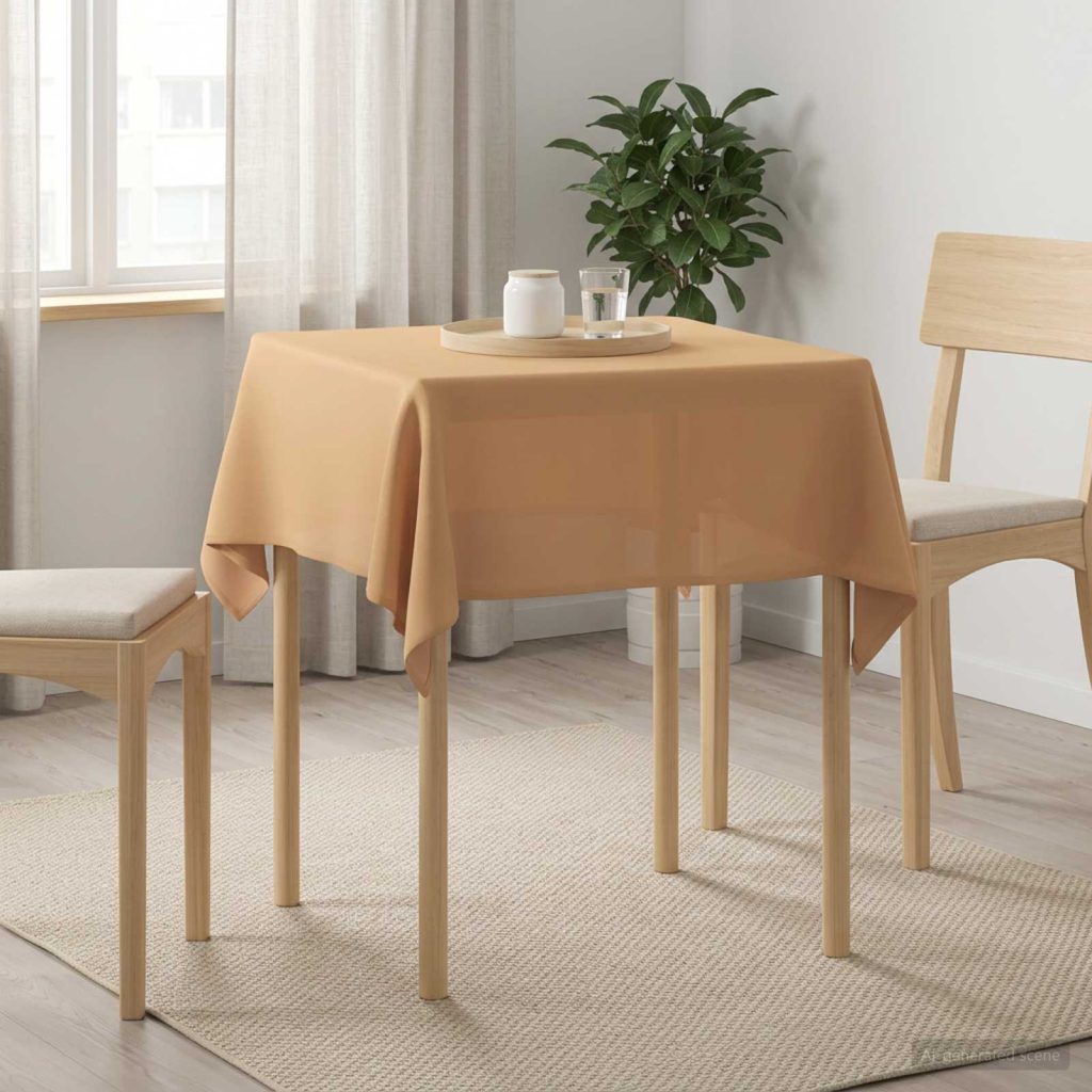 Pöydän Liina 5 kpl Neliö Beige 90 x 90 cm Polyesteri